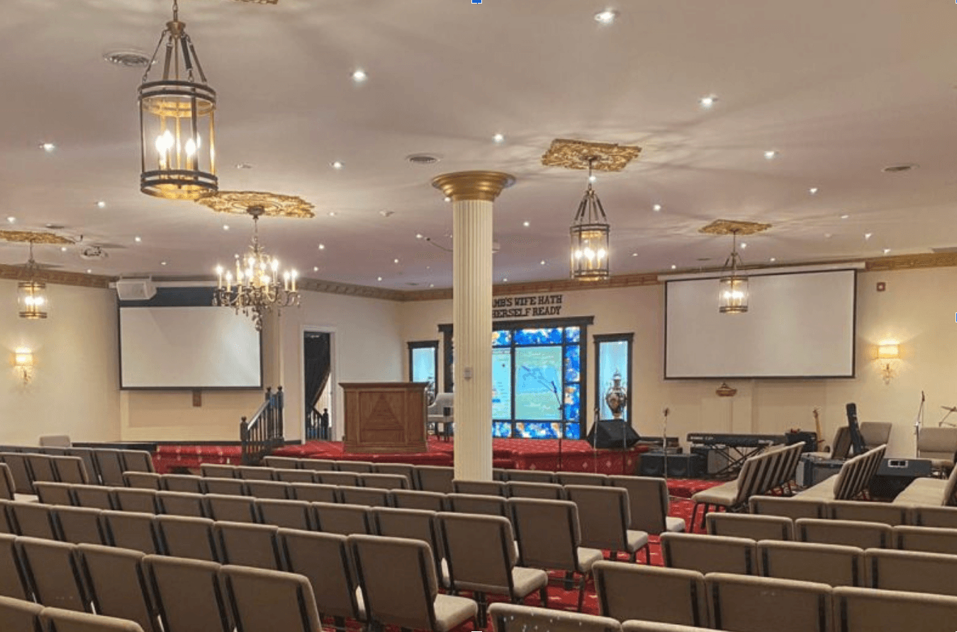A room inside Grace Message Tabernacle, an Ontario church that had its charitable status revoked in early May.