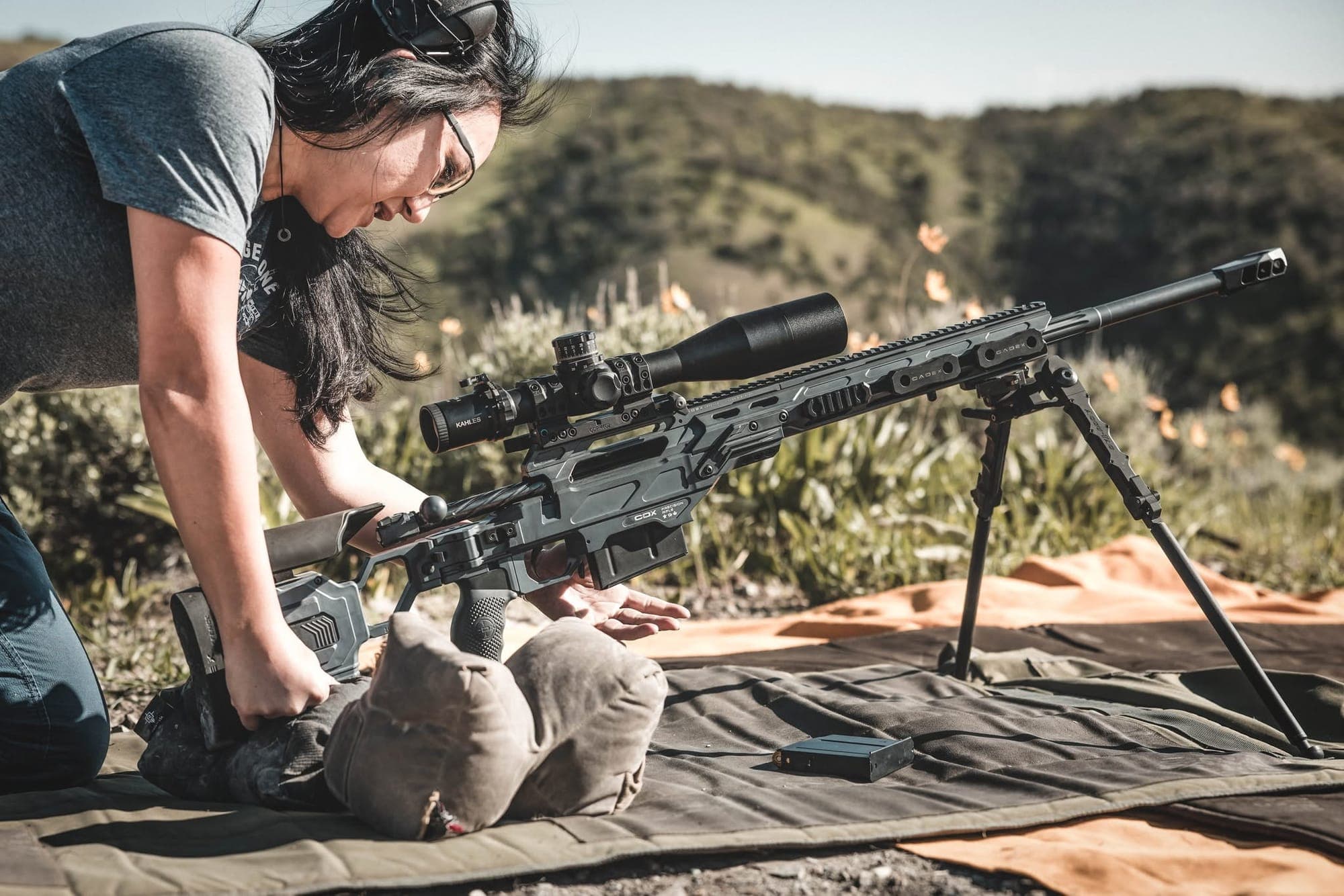 A person uses a Cadex gun.