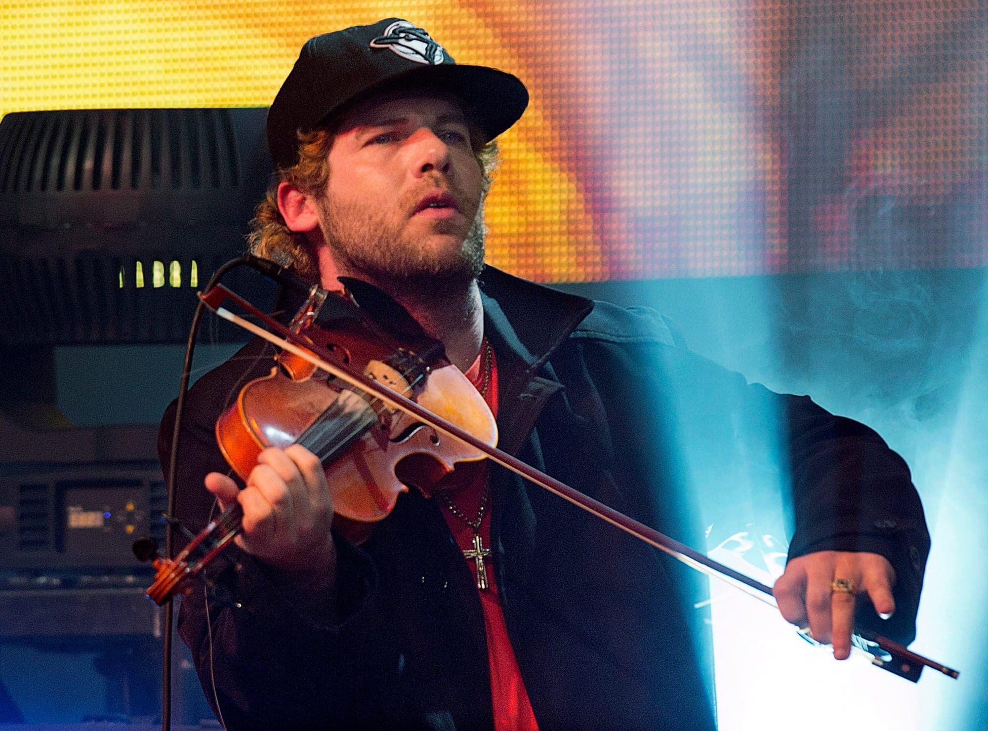Ashley MacIsaac is shown in closeup as he plays the fiddle at the East Coast Music Awards in Halifax on Sunday, March 10, 2013.
