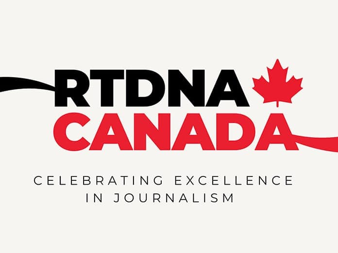 Image showing "RTDNA Canada Celebrating Excellence in Journalism"